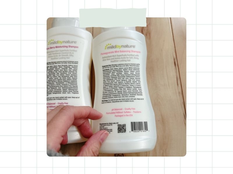 Mild By Nature(アサイー・ザクロミント)の成分裏側